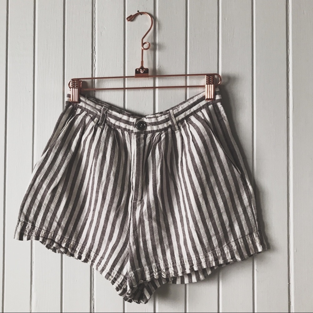 Striped High Waisted Shorts
